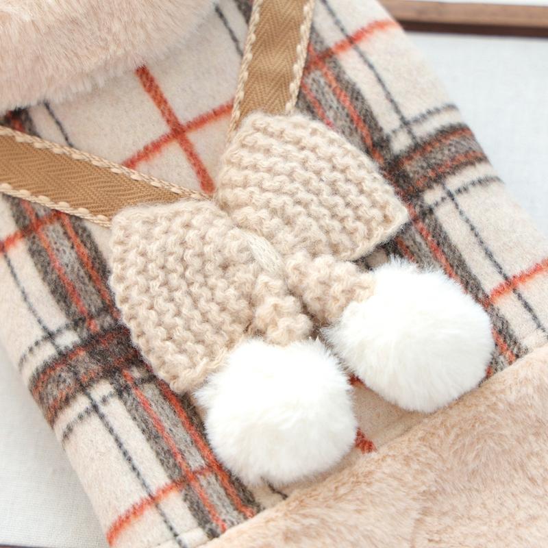 Fleece Lining Warm Dog Coat Small Dog Jackets Puppies Coat with Button Dog Cold Weather Coat Dog Apparels