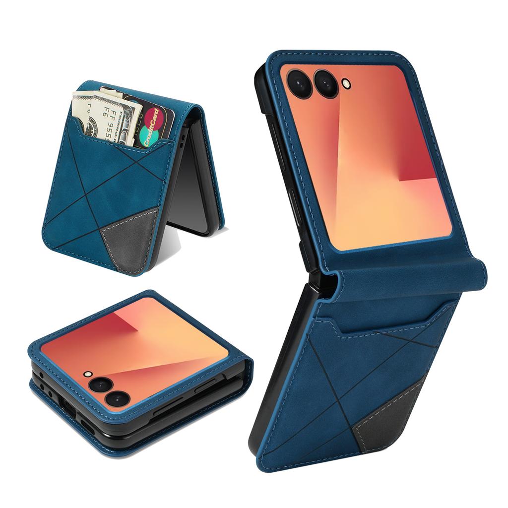 Dla Samsung Galaxy Z Flip 8 7E 7 6 5 4 Skórzane Etui na Telefon z Uchwytem na Portfel, Miejscem na Karty, Tylnym Pokrowcem, Etui Ochronne Tylne, Pokrowiec Książkowy