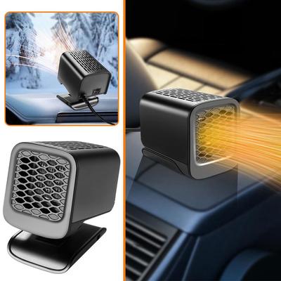 Car Heater 12/24V Portable Car Heating Fan 2 In 1 Cooling Auto Heating Window Fan Heater Rotation Windshield 360° Auto Defr H8P5