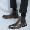 2024 Autumn Winter Boots For Men High Quality Comfortable Warmed Men's Dress Shoes New High Top Slip-on Leather Casual Shoes Men