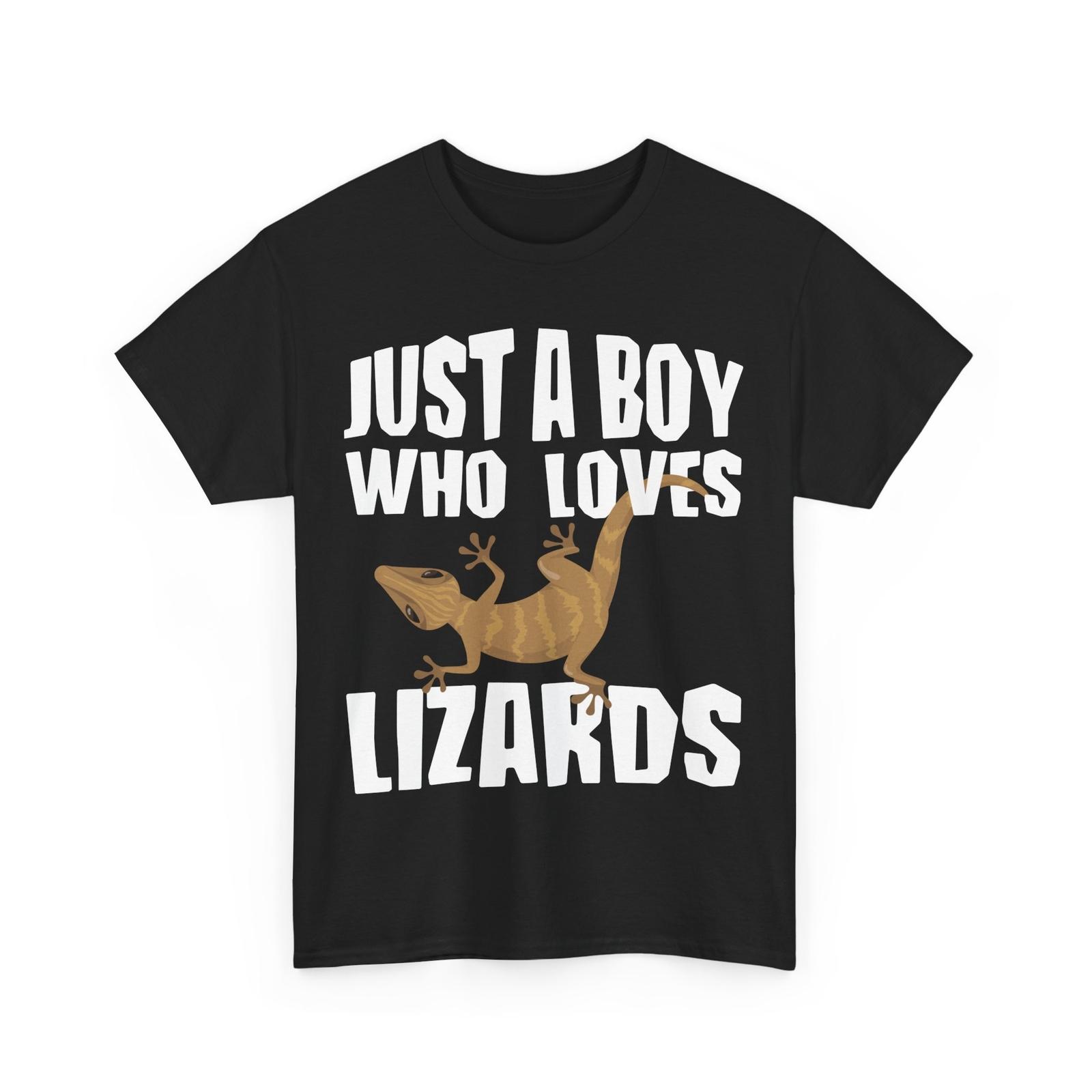 

Reptiles Just A Boy Who Loves Lizards Reptiles Lizard Lovers Men Boys T-Shirt Mens Womens Tees Top 3XL