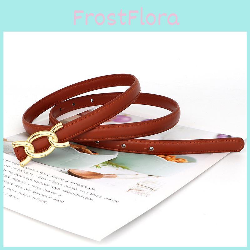 Buckle Geometric Metal Decoration Women Slim Waist Belt Versatile For Use Daily