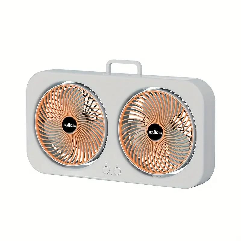 Универсальный переносной USB-вентилятор 2-в-1 с 360° поворотом — настенный и настольный, 3 скорости, тихий, перезаряжаемый, идеален для дома и отдыха