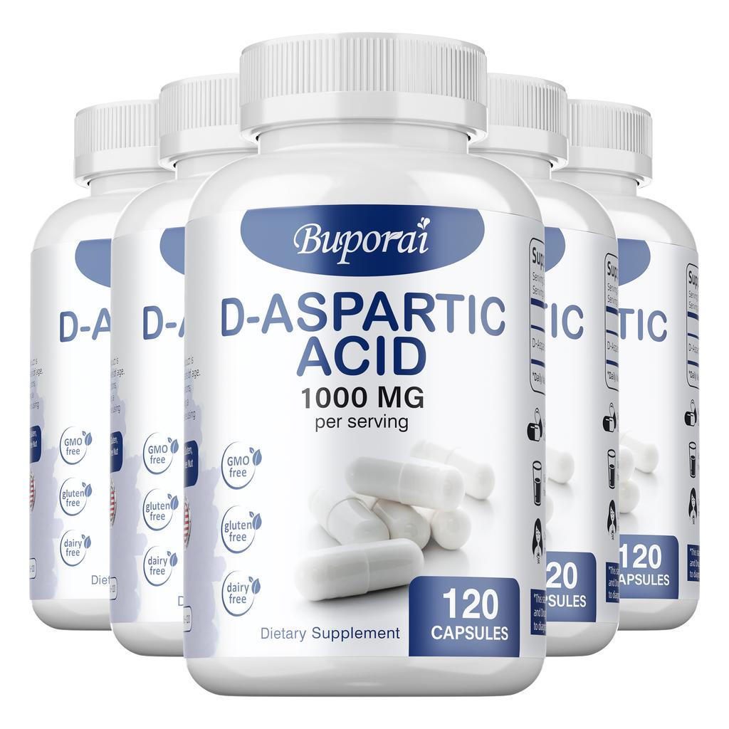 Buporai D-Aspartic Acid Dietary Supplement, Contains DAA (Aspartic Acid), Daily Nutritional Supplement