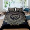 Gold Hamsa Hand Boho Chic Mandala Comfortable Duvet Quilt Cover Pillowcase Bedding Set Children Bedroom Decoration Home Textile