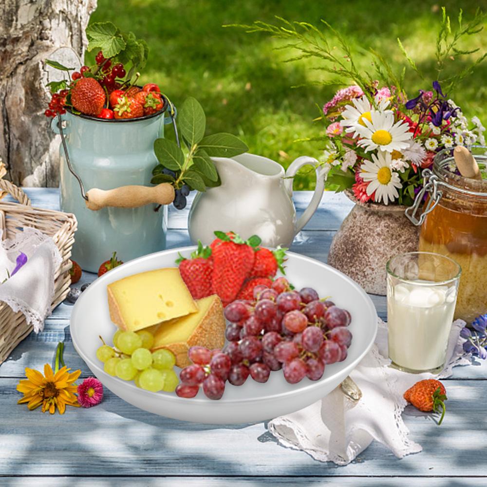 

Aluminum Alloy Plate Food Serving Dish Snack Dish Dessert Tray Camping Storage Dish серебряный