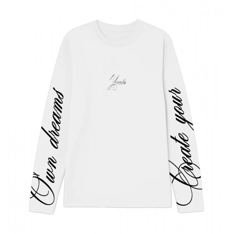 Unisex lielizmēra garām piedurknēm T-krekls ar
