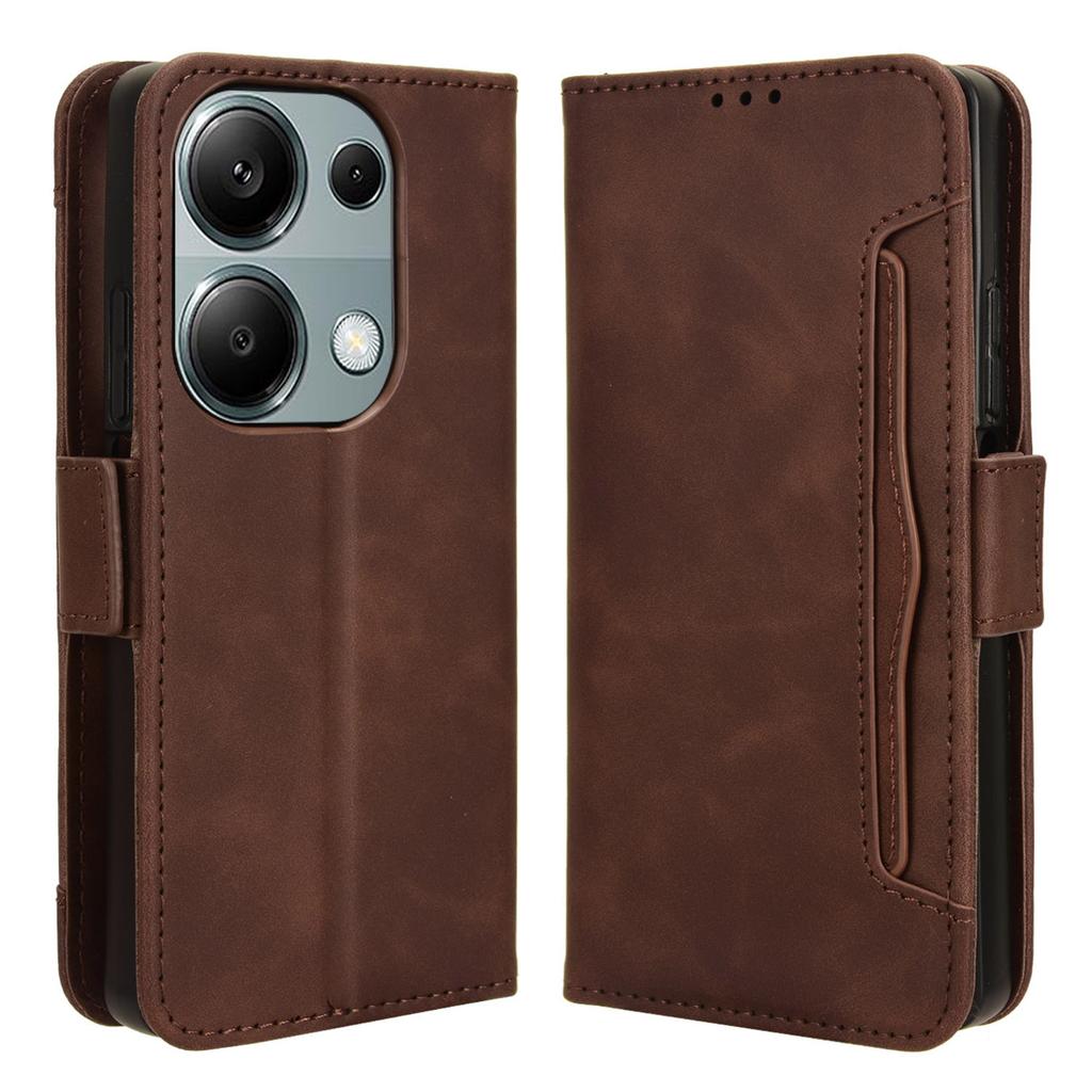 For Xiaomi Redmi Note 13 Pro 4G/Poco M6 Pro 4G/Note 14S 4G Case Multiple Card Slots Leather Phone Cover