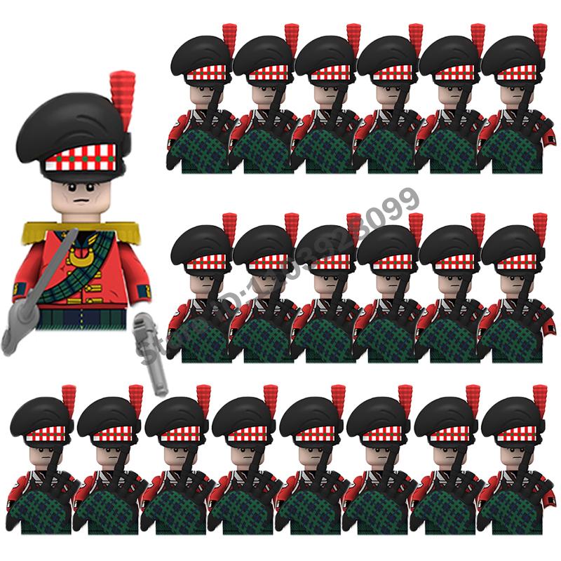 Medieval Military Building Blocks Napoleonic Wars Castle Knight Soldier Figures Weapons Guns British French Marshal Infantry Toy
