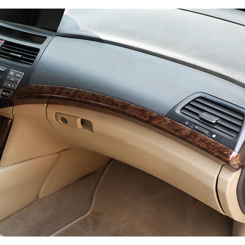 3pcs For Honda Accord 8th Gen 2008-2013 Car Dashboard Strips Trim black brushed Interior Auto Parts Accessories