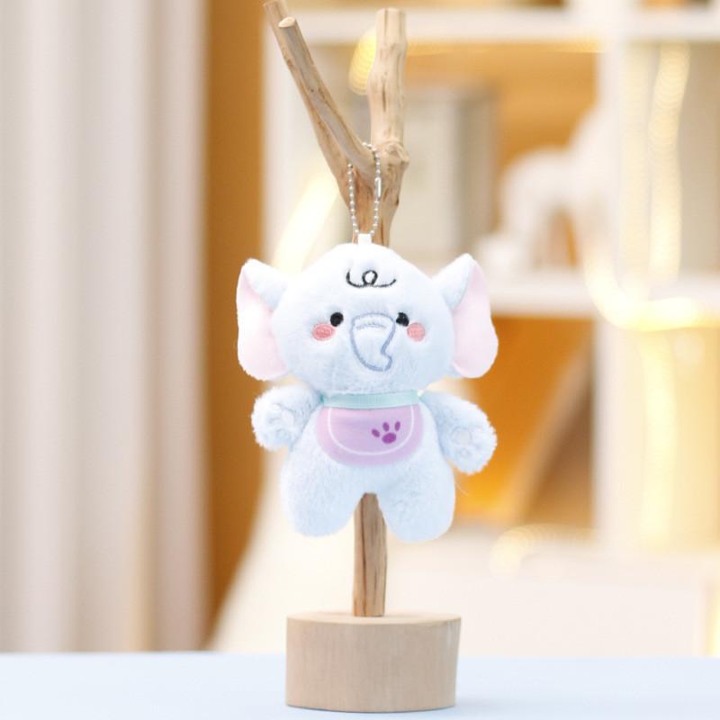 Bear Panda Brown Cat Elephant Rabbit Plush Keychain Toys Cartoon Doll Gifts