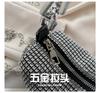1pc New Portable Fashi Women's Crossbody Bag With Bright Diamds And Metal Chains PU Material For Dinner Parties Everyday