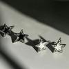 Y2K Jewelry Pentagram Star Stud Earrings for Women Girl New Gothic Punk Design Asymmetry Star Zircon Earrings Daily Party Gift