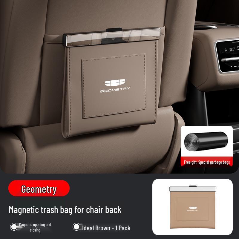 Magnetic Waterproof Leather Trash Bag for Geometry A/C/G6/M6/E Car Seats