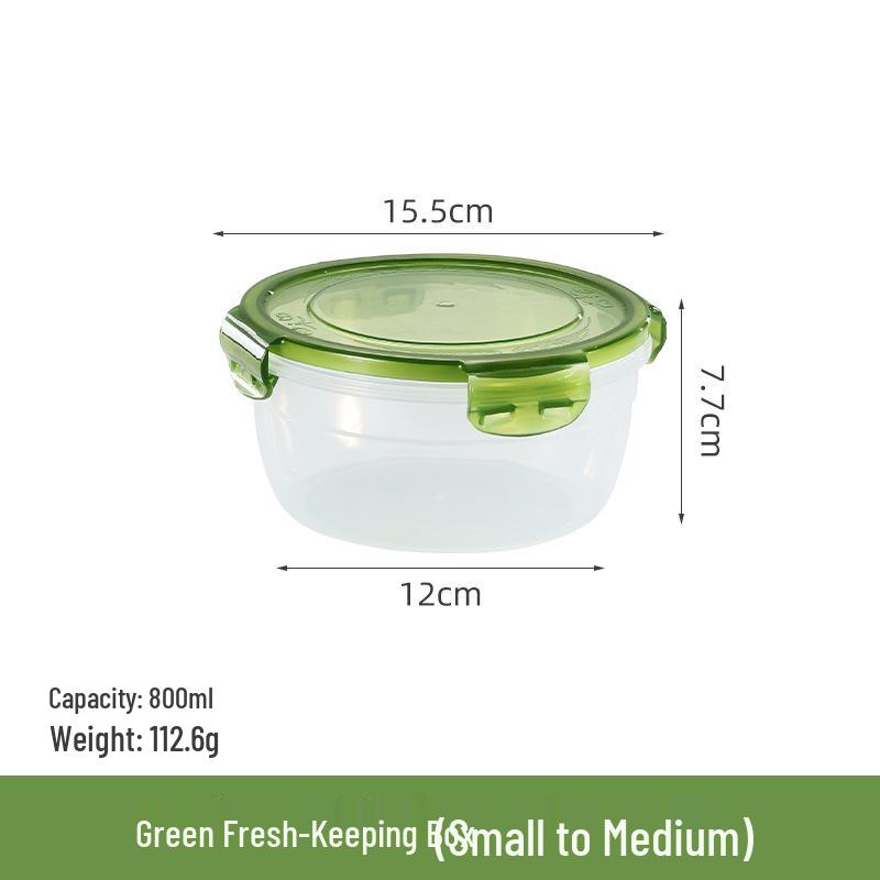 Round Microwave-Safe Food Storage Containers - Fresh-Keeping, Food Grade, Sealed Boxes for Kitchen & Refrigerator