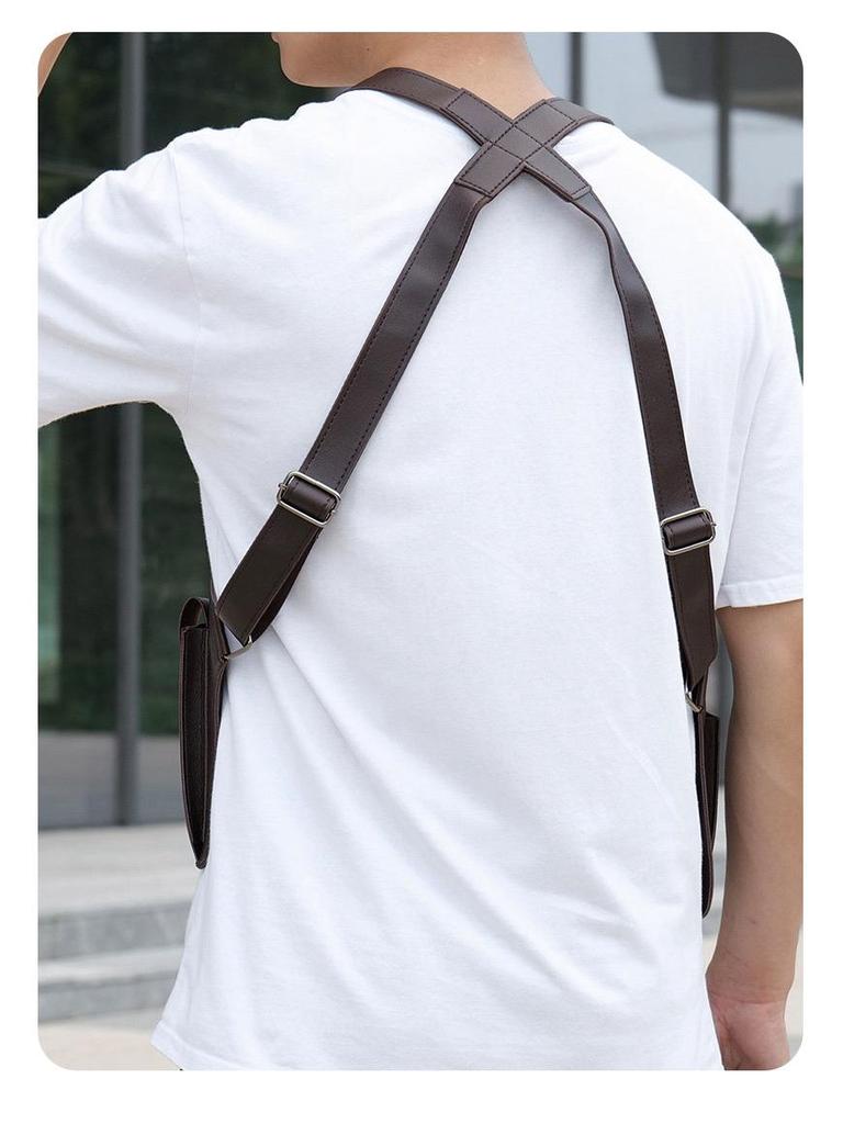 Męska i Damska Retro Torba Kamizelka Crossbody – Wielofunkcyjna Torba Sling Pod Pachę na Telefon i do Użytku Outdoorowego