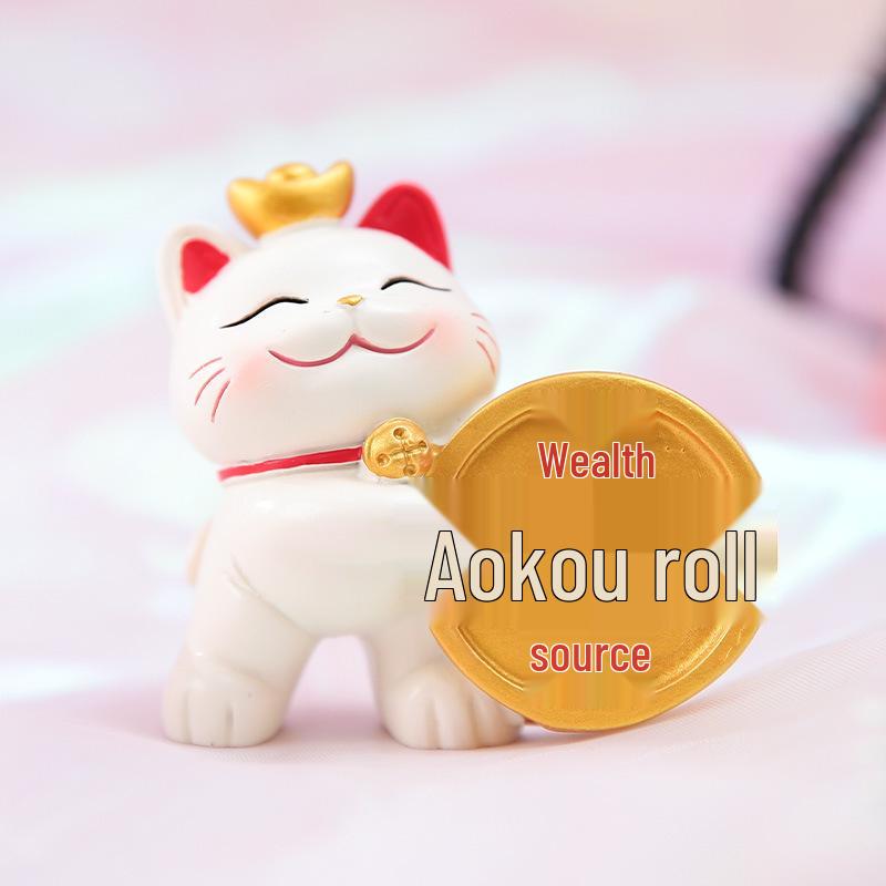 Festive Cat New Year Ornament - Creative Living Room Decoration & Entrance Craft Gift