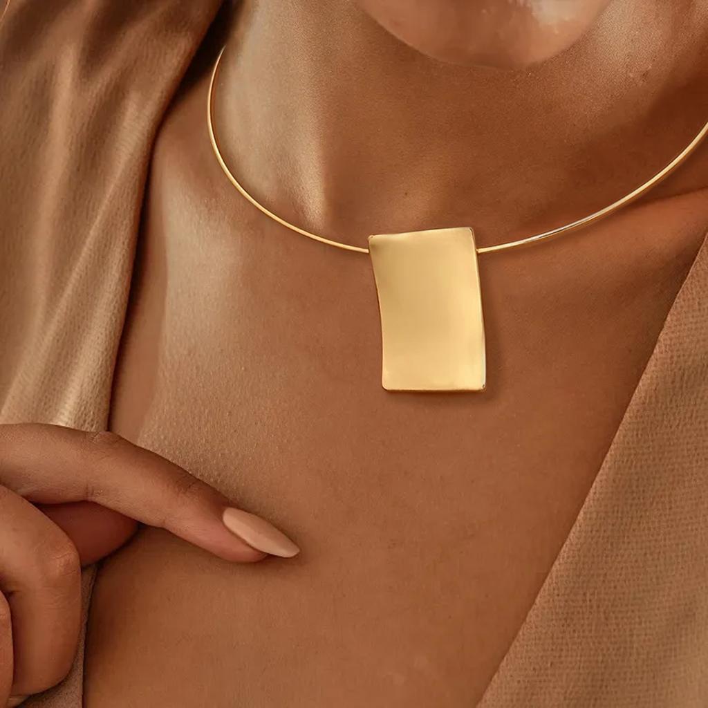 Accessories Retro Popular Irregular Geometric Collar Metal Jewelry Personality High Sense Versatile