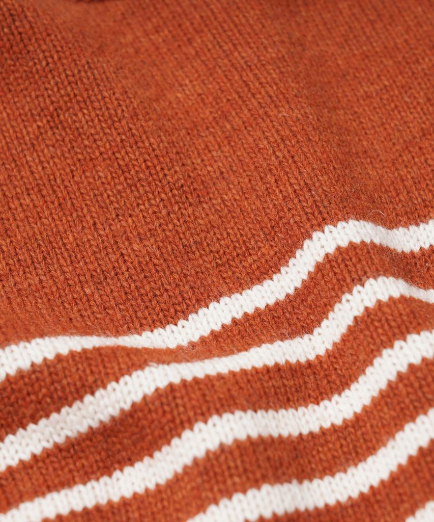 FRIZMWORKS Wool Stripe Relax Knit _ Brick