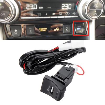 QC3.0 USB Car Charger Central Control Position Fast Charging Socket Fit for Toyota RAV4 2019-2020