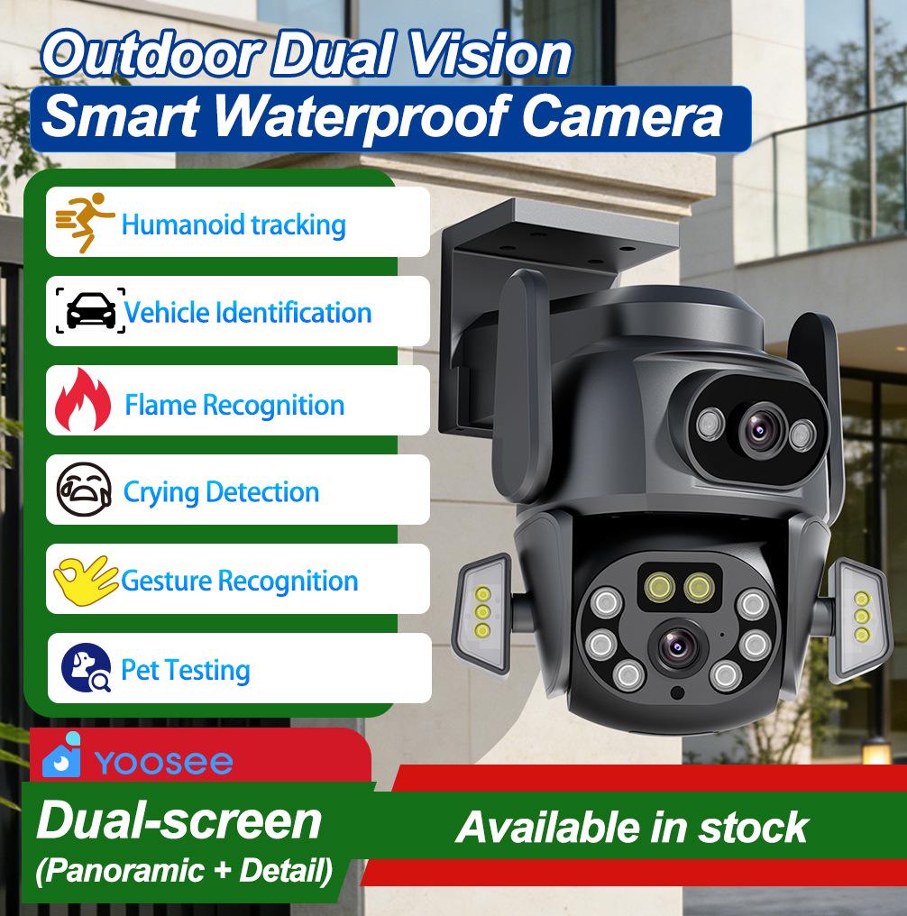 

Yoosee Smart AI Gun-Ball WiFi Surveillance Camera with Cry Detection & Flame Alarm EU Plug + Camera (No Card)