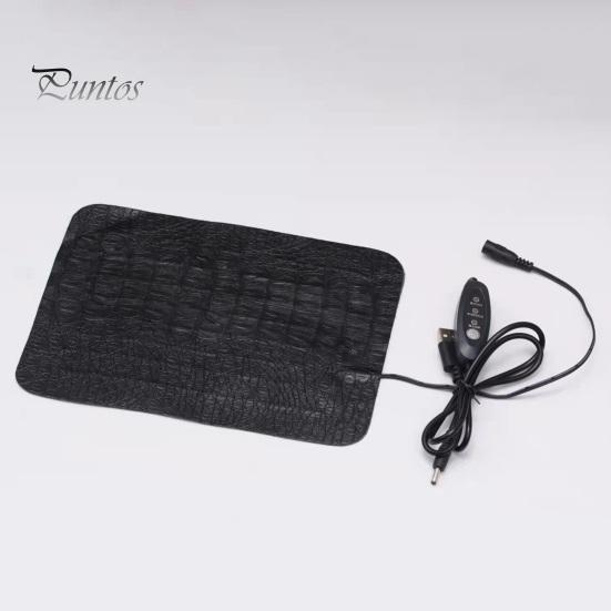 Pet Heating Mat 3 Gears Temperature Adjustment Rectangle Anti-scratch Climbing Cushion Warming Pad Electric Faux Leather Warm Reptile Accessories