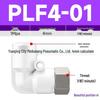 90° Pneumatic Air Hose Quick Connector, Double Push-to-Connect, Internal Thread, PLF Elbow