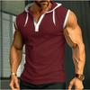 Summer Hooded Camisole Casual Sleeveless Men's T-shirts