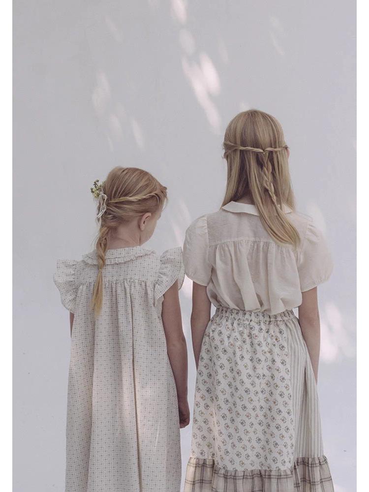 2025 Spring/Summer LOU New Children's Sleeveless Tencel Cotton Dress Collection