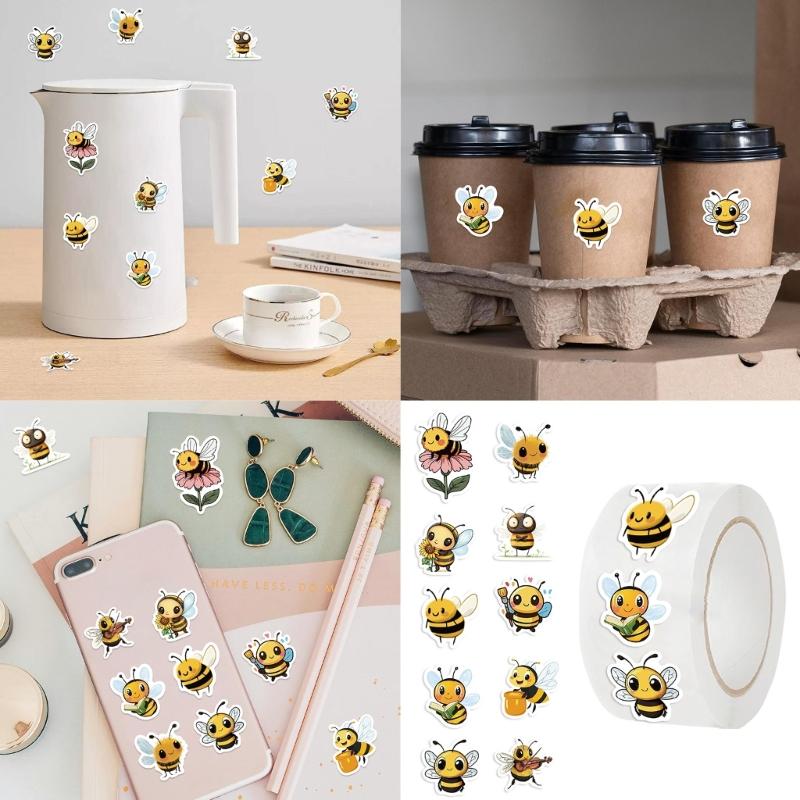 500Pcs Cartoon Sticker Adhesive Seal Sticker Packaging Label for Seal Envelope Scrapbooking Journal Planner Wrapping