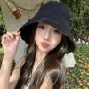 Spring and summer new hat women's knitted sweet bucket hat versatile bucket hat sunshade sun hat