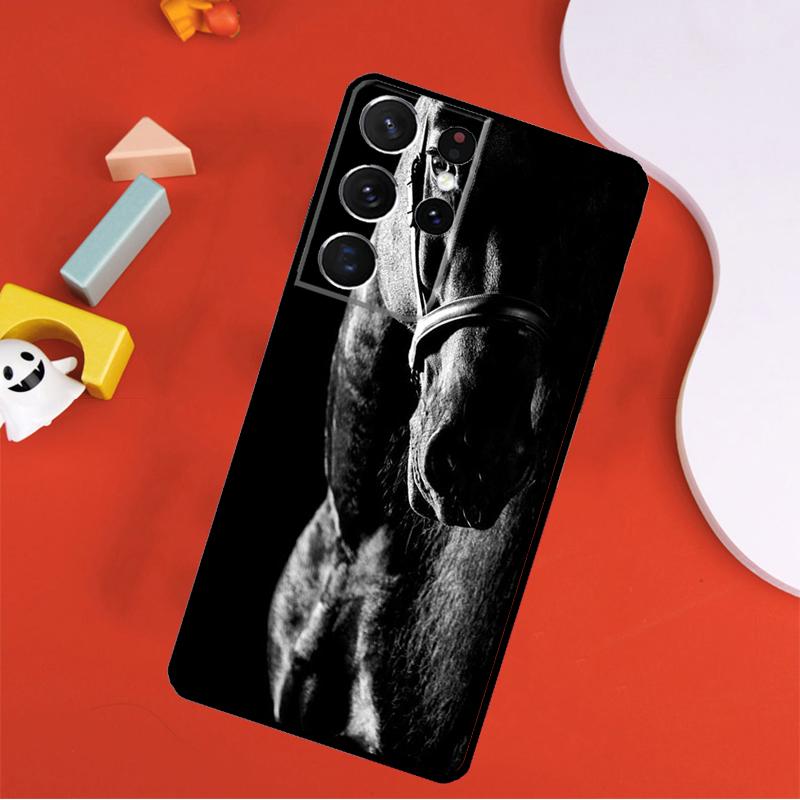 

Черно-белая лошадь Чехол для телефона для Samsung Galaxy S24 Ultra S25 Ultra S9 S10 S20 S21 S22 S23 Plus S24 FE Чехол Galaxy S25Ultra