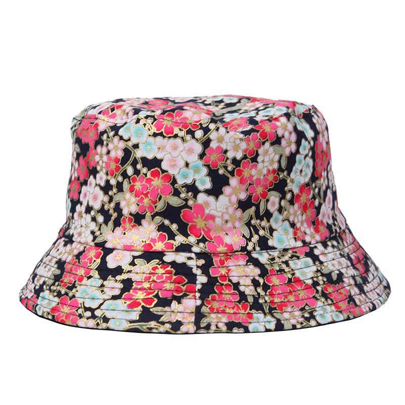 Double-Sided Floral Print Hip-Hop Bucket Hat