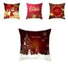 Weihnachtskissen Merry Cover Rot Weihnachtsmann Weihnachten Zuhause Sofa Dekor Neujahr 18