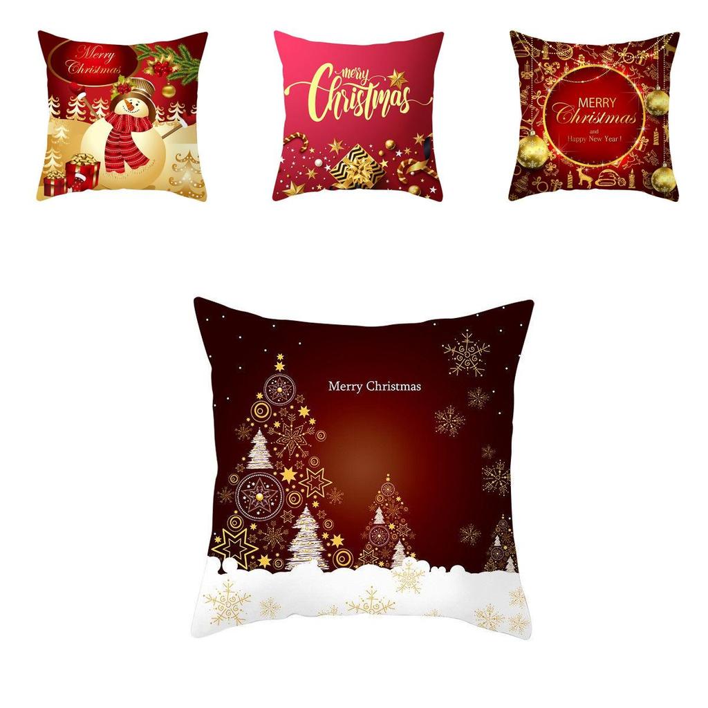 Weihnachtskissen Merry Cover Rot Weihnachtsmann Weihnachten Zuhause Sofa Dekor Neujahr 18