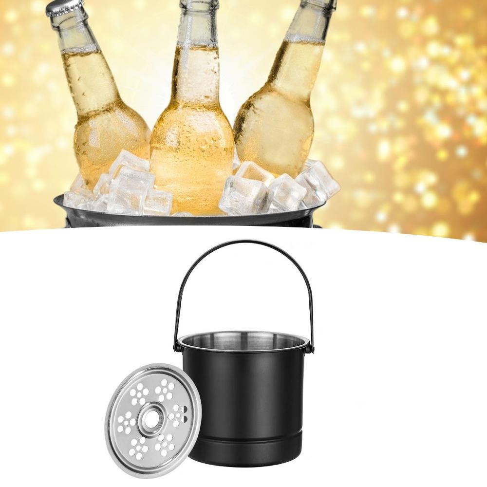 Thickened Ice Container 1.6L Professional Ice Bucket Premium Stainless Steel Ice Bucket Bar