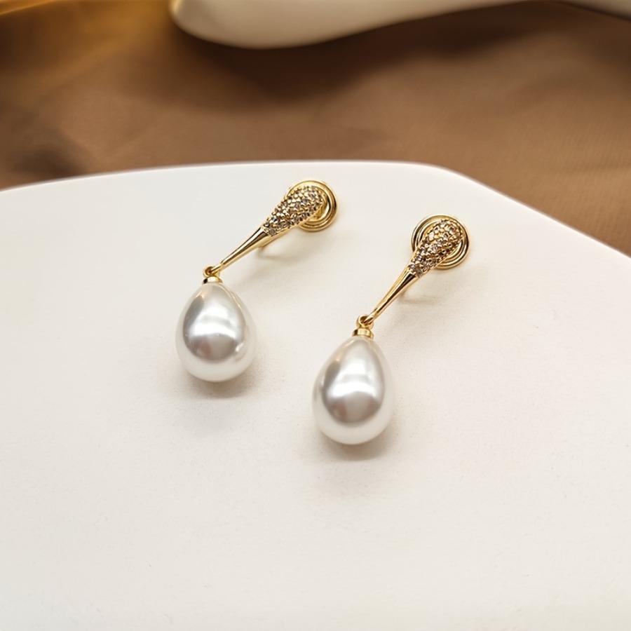 [Orecchini a Clip a Goccia] Eleganti e Sexy Orecchini a Lunga Goccia Finti a Goccia di Alta Gamma - Zirconia Sintetica, Materiale in Rame