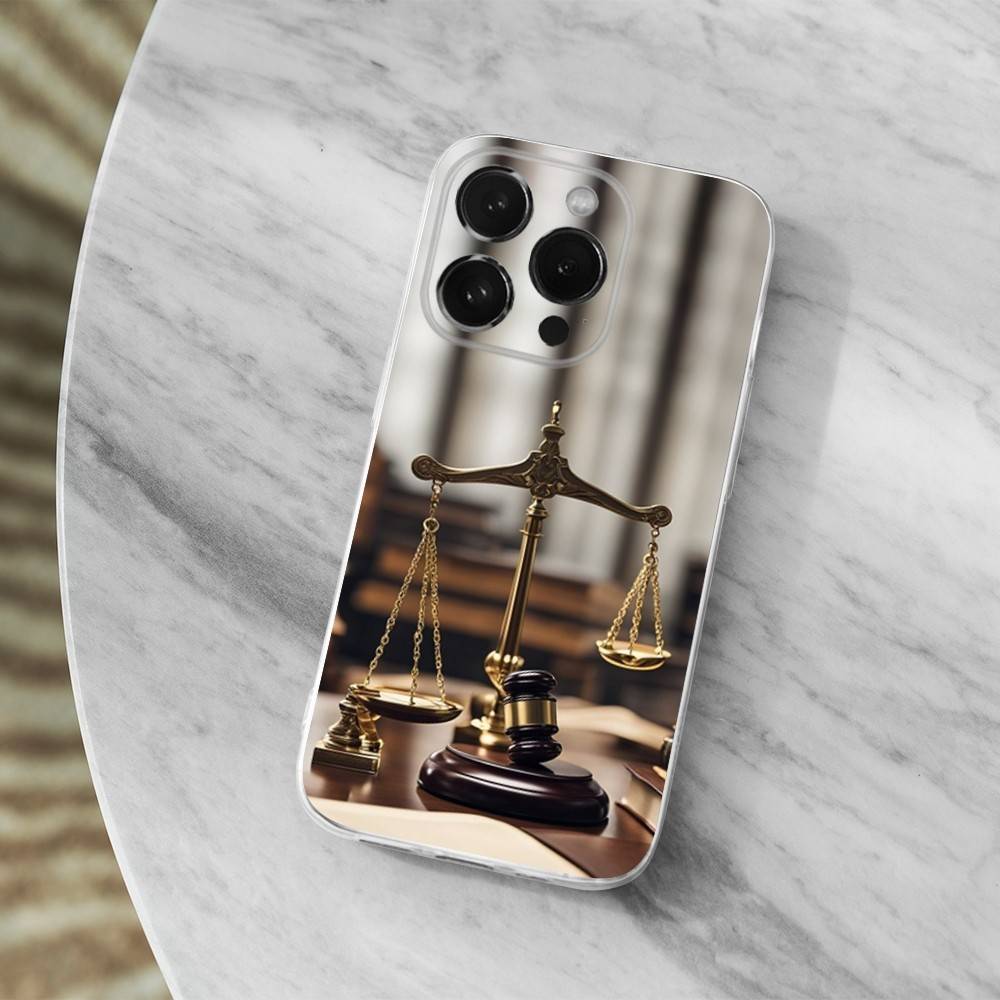 

Law Lawyer Judge Justice Phone Case For iPhone 16,15,14,13,12,11 Pro,Max,Plus,X,XS,XR,SE,Mini Transparent Soft Cover iPhone15plus
