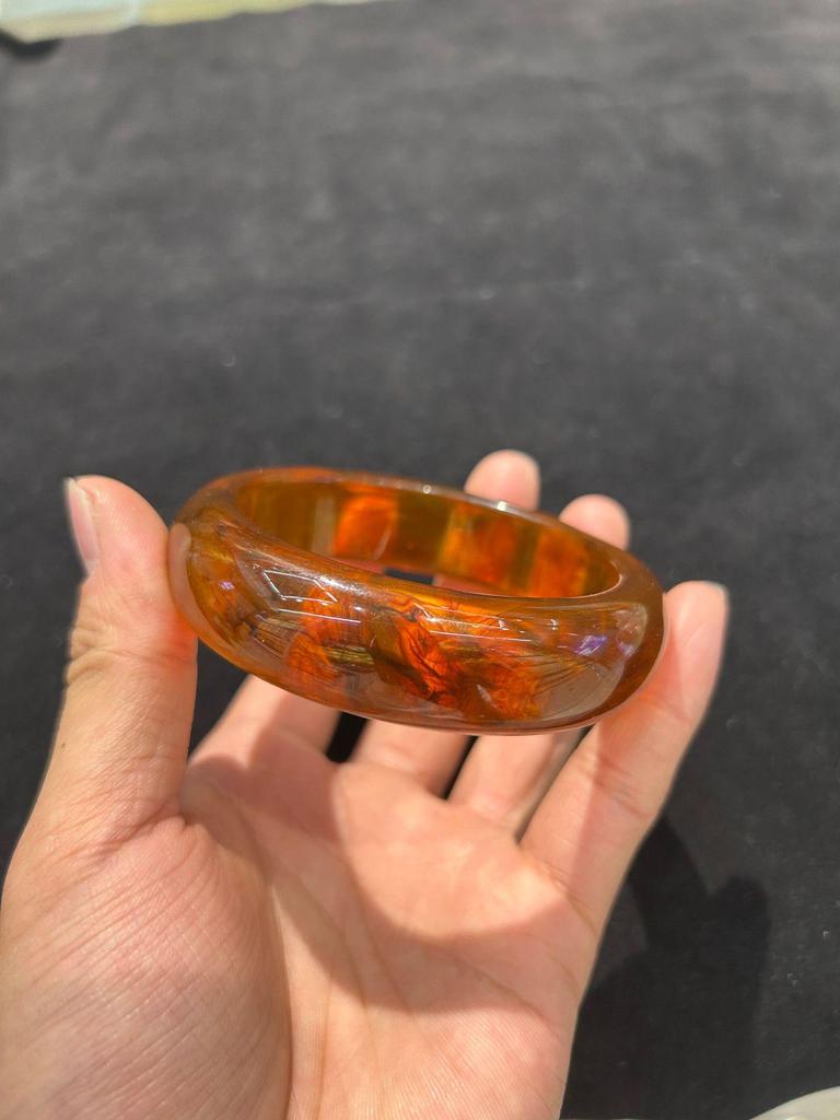 Two-Tone Coffee & Amber Yellow Minimalist Retro Bracelet