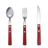 Abay 304 Stainless Steel Dinner Fork Set with Wooden Handles