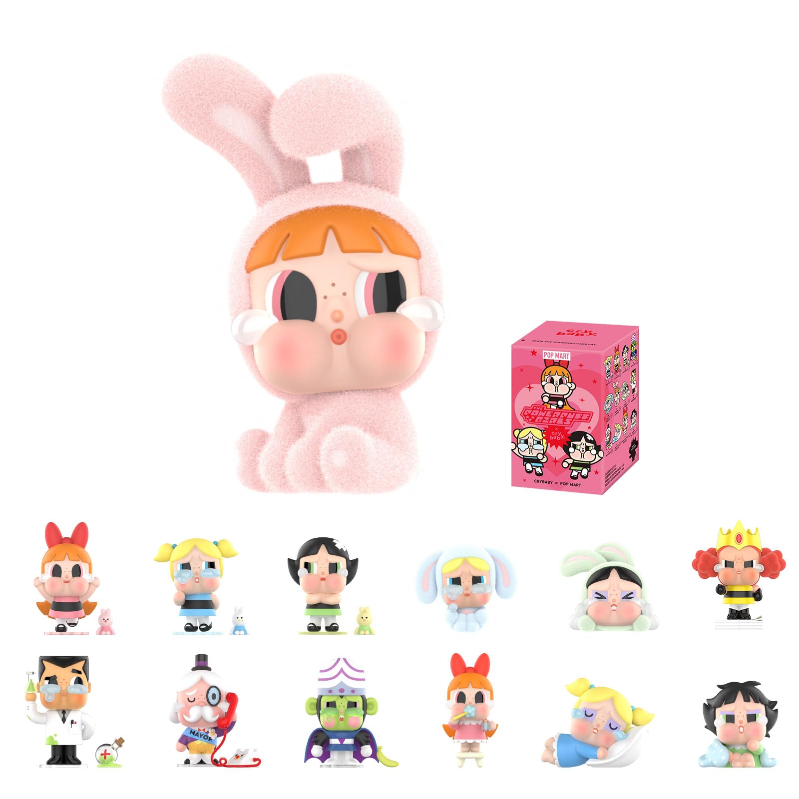 

POP MART Crybaby x Powerpuff Girls Series Figures, Crybaby Blind Box Figures, Random Design Action Figure Collectible Toys Home Decor, Holiday