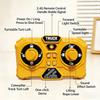 1/64 Mini Desktop RC Car Toy Remote Control Engineering Crane with Sound and Light Toys, Suitable for Boys and Children as Gifts