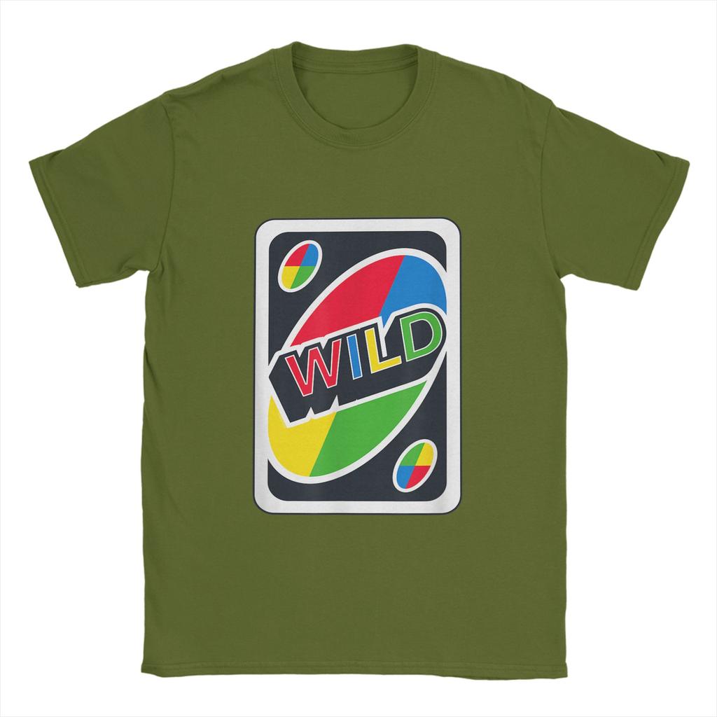 UNOs Karte T-Shirts für Herren Reine Baumwolle Fantastische T-Shirts Rundhals T-Shirts Kurzarm Kleidung Geburtstagsgeschenk