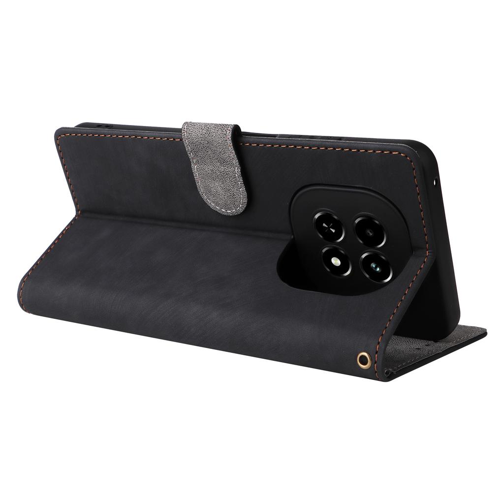 Für Realme V60 5G/V60s 5G Hülle RFID-Blockierendes Wallet Handy-Ständer PU-Leder Abdeckung mit Riemen