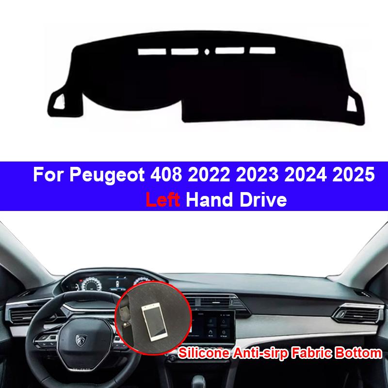Silicone Non-Slip Car Auto Dashboard Cover For Peugeot 408 2026 2026 2026 2026 Dash Mat Carpet Cushion SunShade Accessories