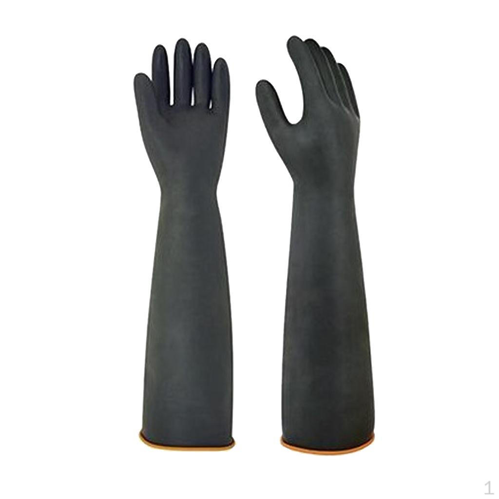 Latex Rubber Gloves Non Household Flock Wash Industrial