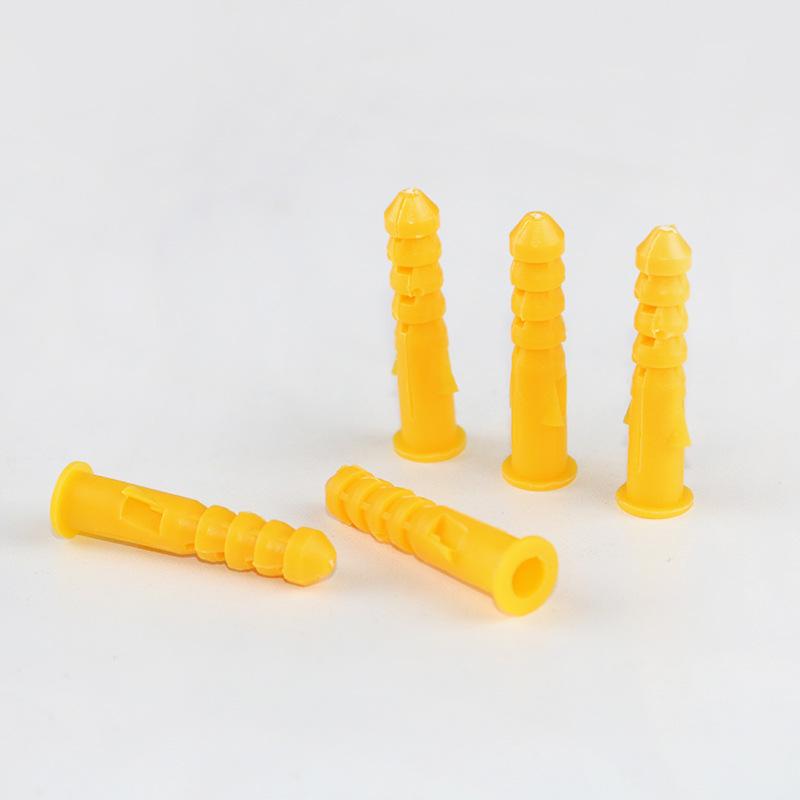 Yellow Croaker Plastic Plug Anchor with Screw for Furniture