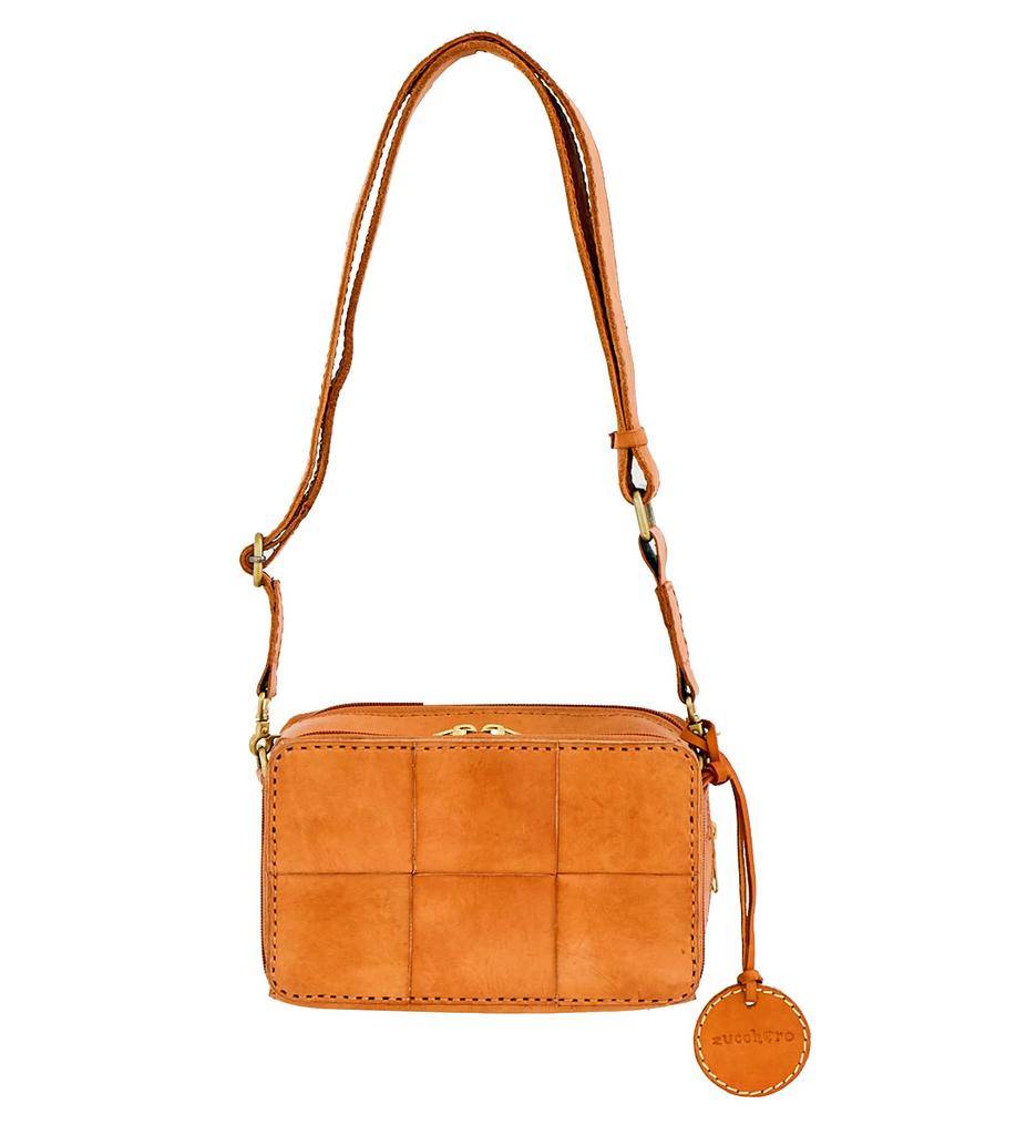 ZUCCHERO Women's Shoulder Bag, Small Wallet, Crossbody Bag, Genuine Leather, Travel Bag, Zucchero 40091, Brown