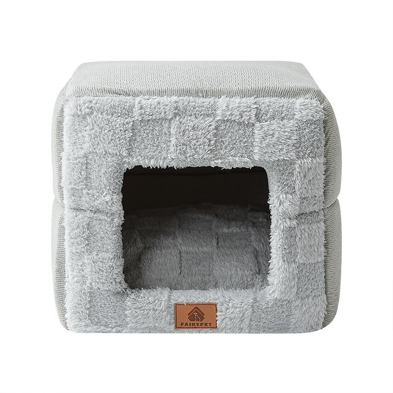 Winter Pet Bed Soft Warm Cotton House for Dogs And Cats Comfortable House thickened indoor safety cat nest