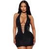 European and American women's clothing new Spice Girls sexy deep V hollow backless nightclub style neck hip dress Z